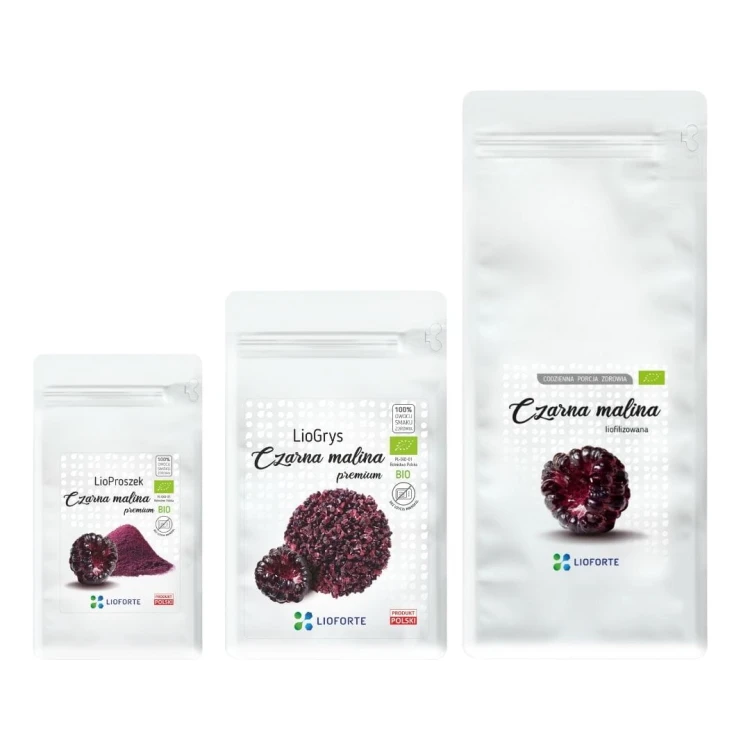 ZESTAW MALINA CZARNA BIO PREMIUM LIOFORTE