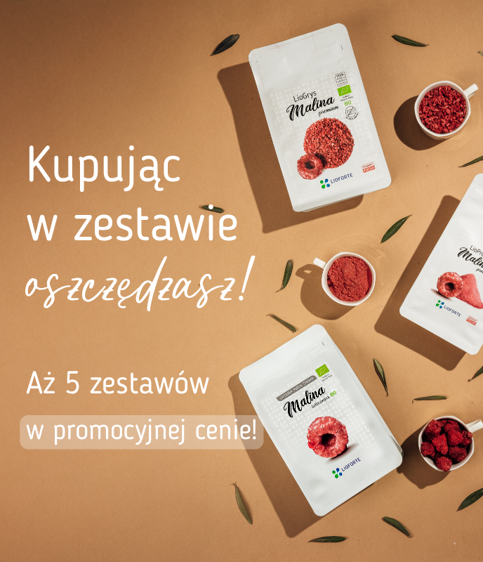 Promocyjne zestawy owoców liofilizowanych Lioforte